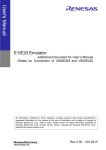 E1/E20 Emulator Additional Document for User`s Manual