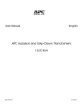 APC Isolation and Step-Down Transformers