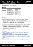 Titan NVR Release Note