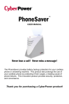 Phone Saver Manual - CyberPower Systems