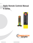 radio remote controls manual K Series