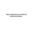Water Application User Manual Decisional Module