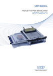 USER MANUAL Manual Fine-Pitch Stencil printer LPKF ProtoPrint® S