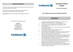 the Caddystar Battery care instructions