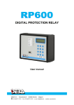 RP600 DIGITAL PROTECTION RELAY - Elpro