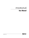 Marley Modulus Cooling Tower User Manual