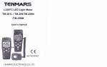 User guide for lux meter TM 209 & TM209M