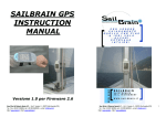 SAILBRAIN GPS INSTRUCTION MANUAL