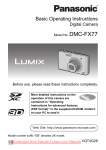 Panasonic Lumix DMC-FX77 User`s Manual