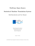 NiuTrans Open Source Statistical Machine Translation System