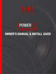 OWNER`S MANUAL & INSTALL GUIDE