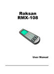 RMX-108 user`s manual