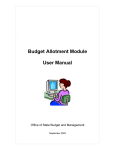 Allotment System Operator`s Manual