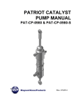 Patriot Catalyst Pump Manual PAT-CP-0980