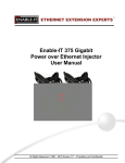 Enable-IT 375 Gigabit Power over Ethernet Injector User Manual