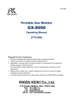 GX-8000 Portable Gas Monitor Operating Manual