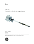 FGA311 Panametrics In Situ Flue Gas Oxygen Analyzer User`s Manual