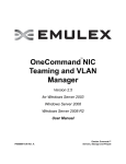 Using the OneCommand NIC Teaming and VLAN Manager