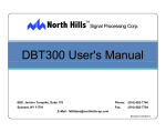 DBT300 User`s Manual - North Hills Signal Processing