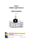 SLS-1 manual - Hobi Instrument Services