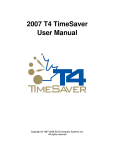 2007 T4 TimeSaver User Manual