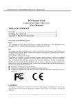 PCI Sound Card User Manual