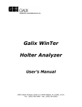 Galix WinTer Holter Analyzer User`s Manual