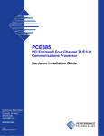 PCE385 Architectural Overview