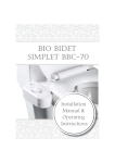 Bio-bidet 70 User Manual