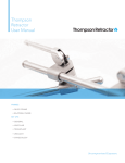 Thompson Retractor User Manual - Thompson Surgical Instruments