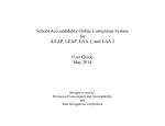 School Accountability Online Corrections System for iLEAP, LEAP