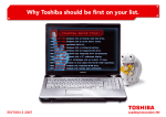 Why Toshiba should be first on your list.