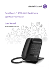 OmniTouch ™ 8002/8012 DeskPhone User Manual - Alcatel