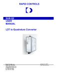 SAB-Q2 USER MANUAL RAPID CONTROLS LDT to Quadrature