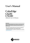 ColorEdge CS230/CX240 User`s Manual