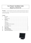 User Manual / Installation Guide Model No. OT15/CT15