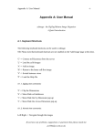 Appendix A: User Manual