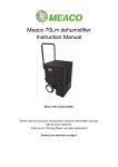 Meaco 70Lm dehumidifier Instruction Manual