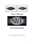 the User Manual Here - NVT OnDemand