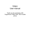 TP851 User manual