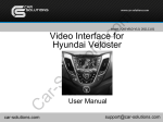 user manual for Hyundai video interface