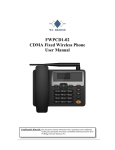 FWPCD1-02 CDMA Fixed Wireless Phone User Manual