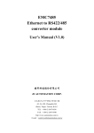 EMC7485 Ethernet to RS422/485 converter module User`s Manual