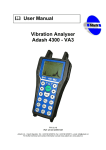 Vibration Analyser Adash 4300 - VA3 fflfflfflffl User Manual