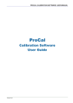 ProCal Manual Version 4.00