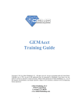 GEMAcct Training Guide - The Gillett Estate Management Suite