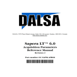 Sapera LT™ 6.0 Acquisition Parameters Reference Manual