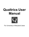 Qualtrics User Manual - Division of Information Technology