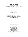 PMC-16AO16 LINUX Device Driver User Manual