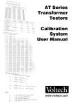 AT Series Transformer Testers Calibration System User Manual